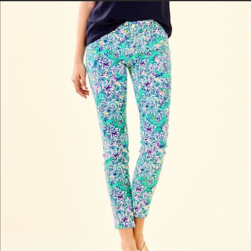 Lilly Pulitzer South Ocean Skinny Crop Pants 0